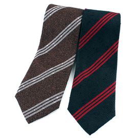 [MAESIO] KSK2650 Wool Silk Italian Style Striped Necktie 8cm 2Color _ Men's Ties Formal Business, Ties for Men, Prom Wedding Party, All Made in Korea